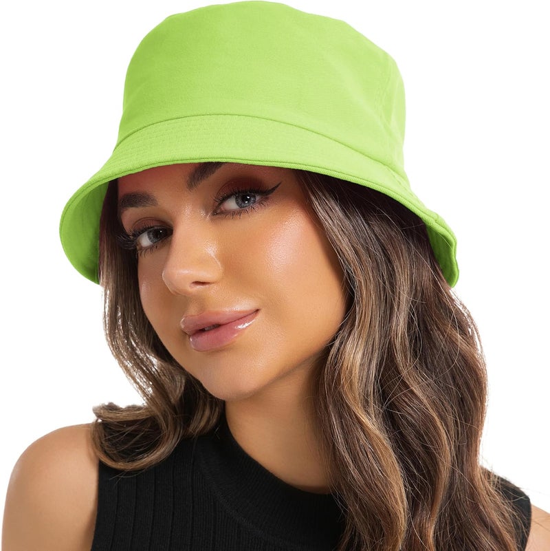 Wheebo Solid Color Bucket Hat for Women Summer Beach Fishmen Hat for Lady Adult Unisex Cotton Cap…… - Image 1
